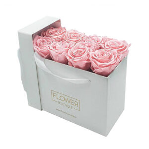 light pink forever roses rectangular